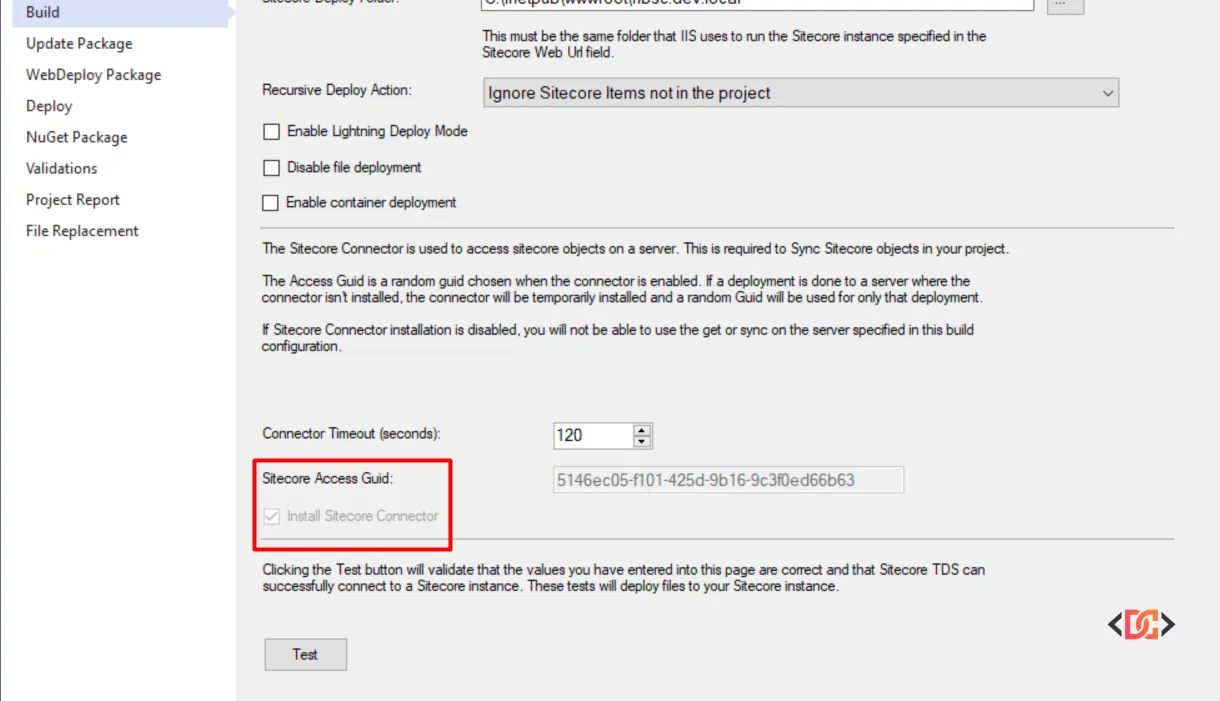 Sitecore Connector Settings