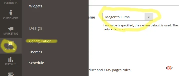 change theme for store