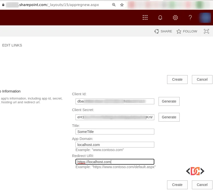 SharePoint App Registration