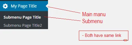 Customized submenu label